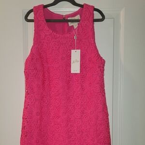 Lilly Pulitzer NWT XS Bright Pink Lined Dress